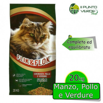 Morando Crocchette croccantini gatti gatto – Kg 20 manzo pollo e verdure